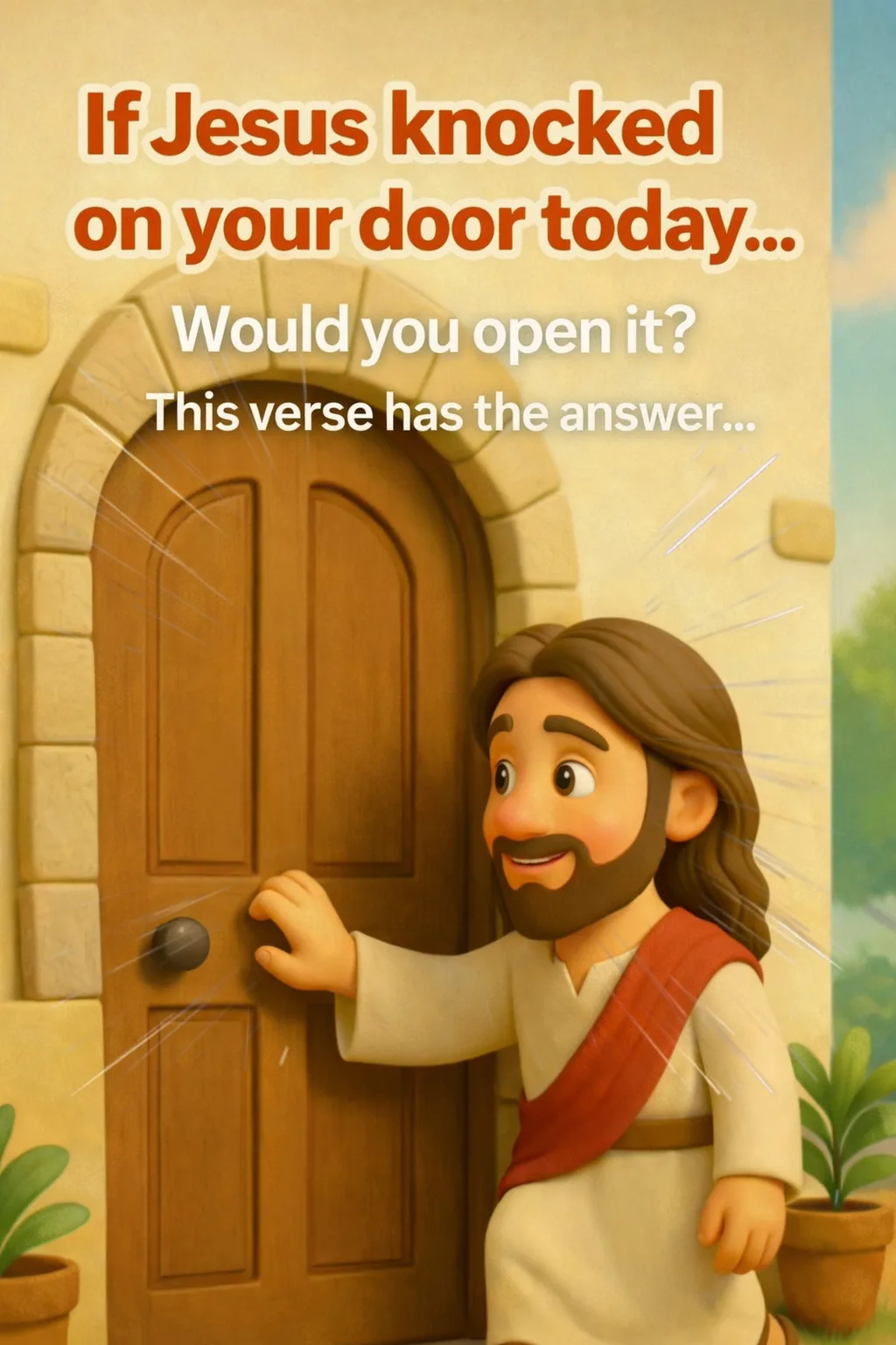 Cover image for devotional If Jesus knocked on your door today... would you open it?