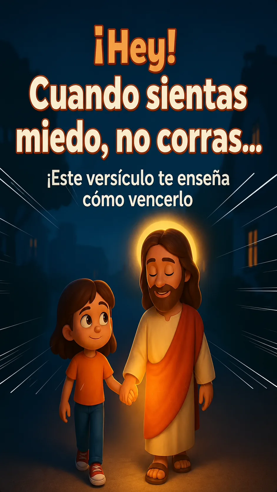 Portada de devocional hey cuando sientas miedo, no corras...
