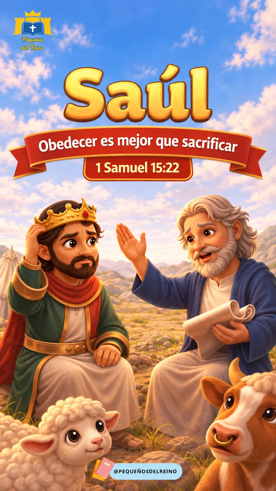 Portada de la clase bíblica Saúl: obedecer es mejor que sacrificar