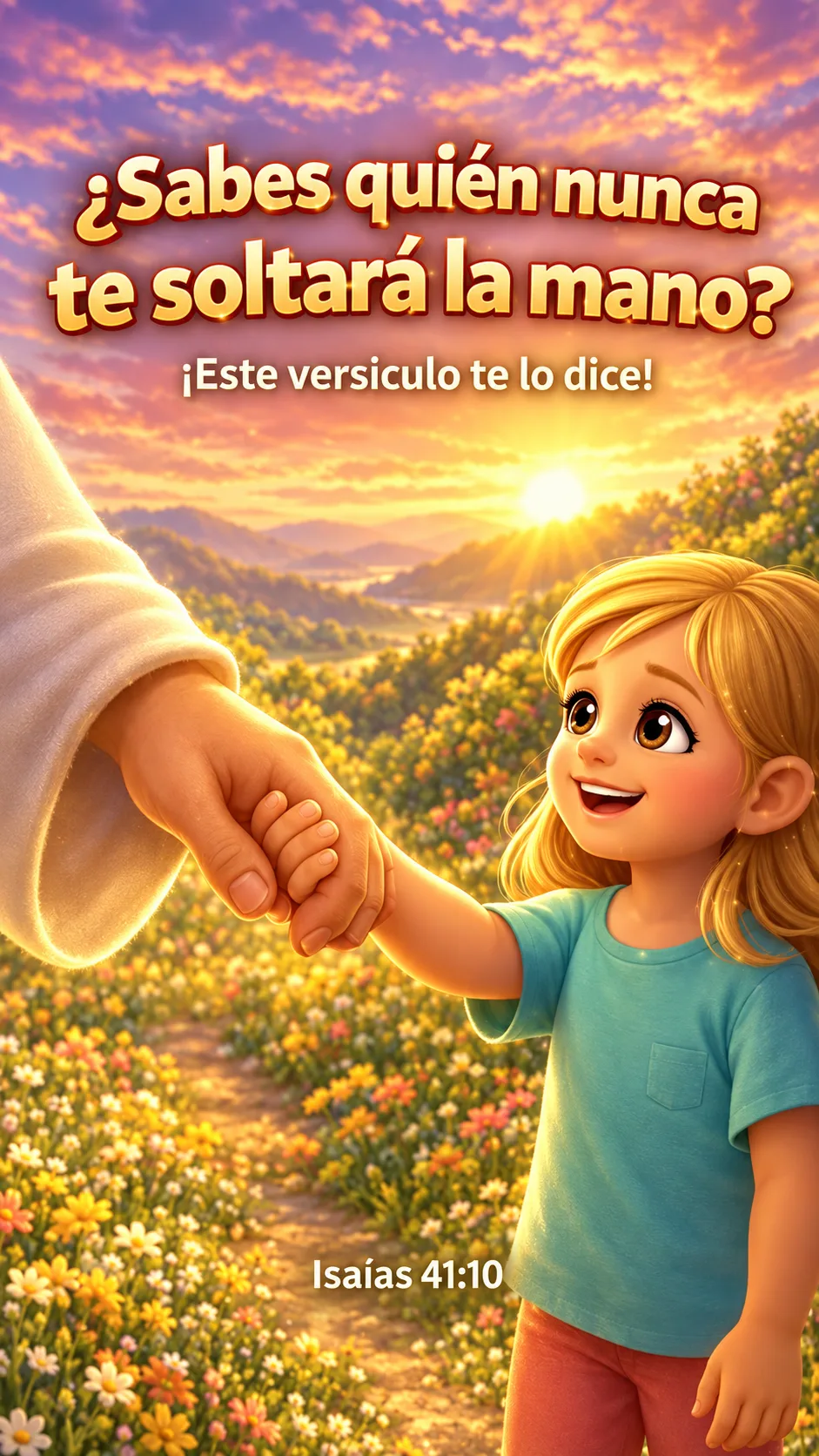 Portada del devocional 🤍 ¿Sabes quién nunca te soltará la mano?