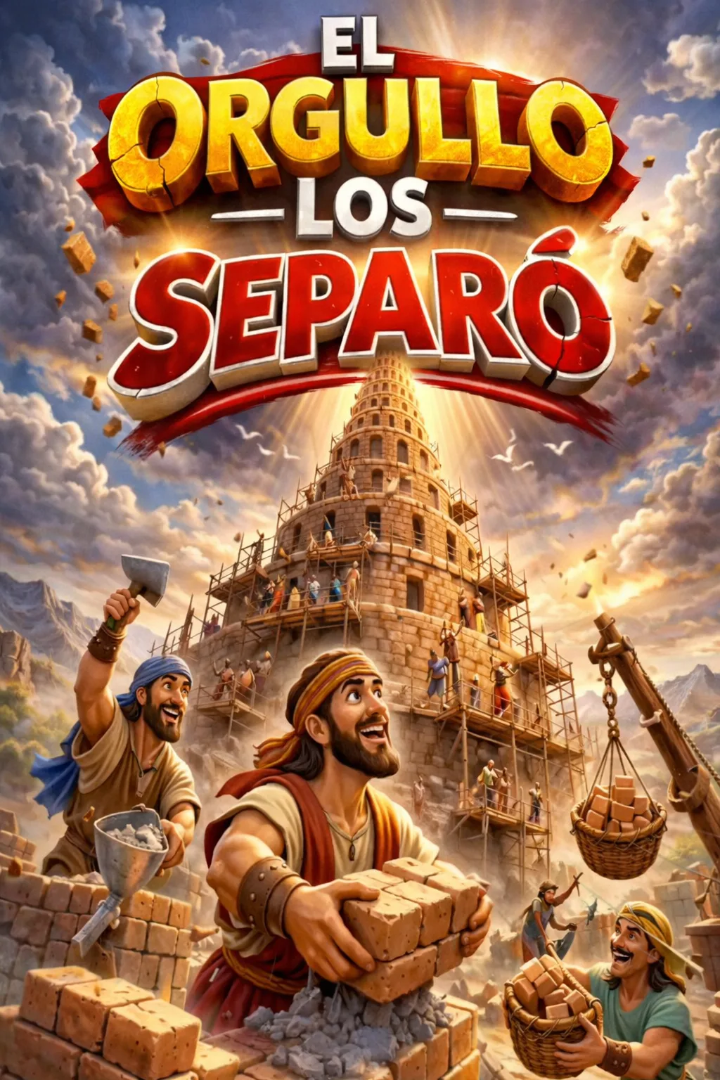 Portada de personaje bíblico La torre de babel