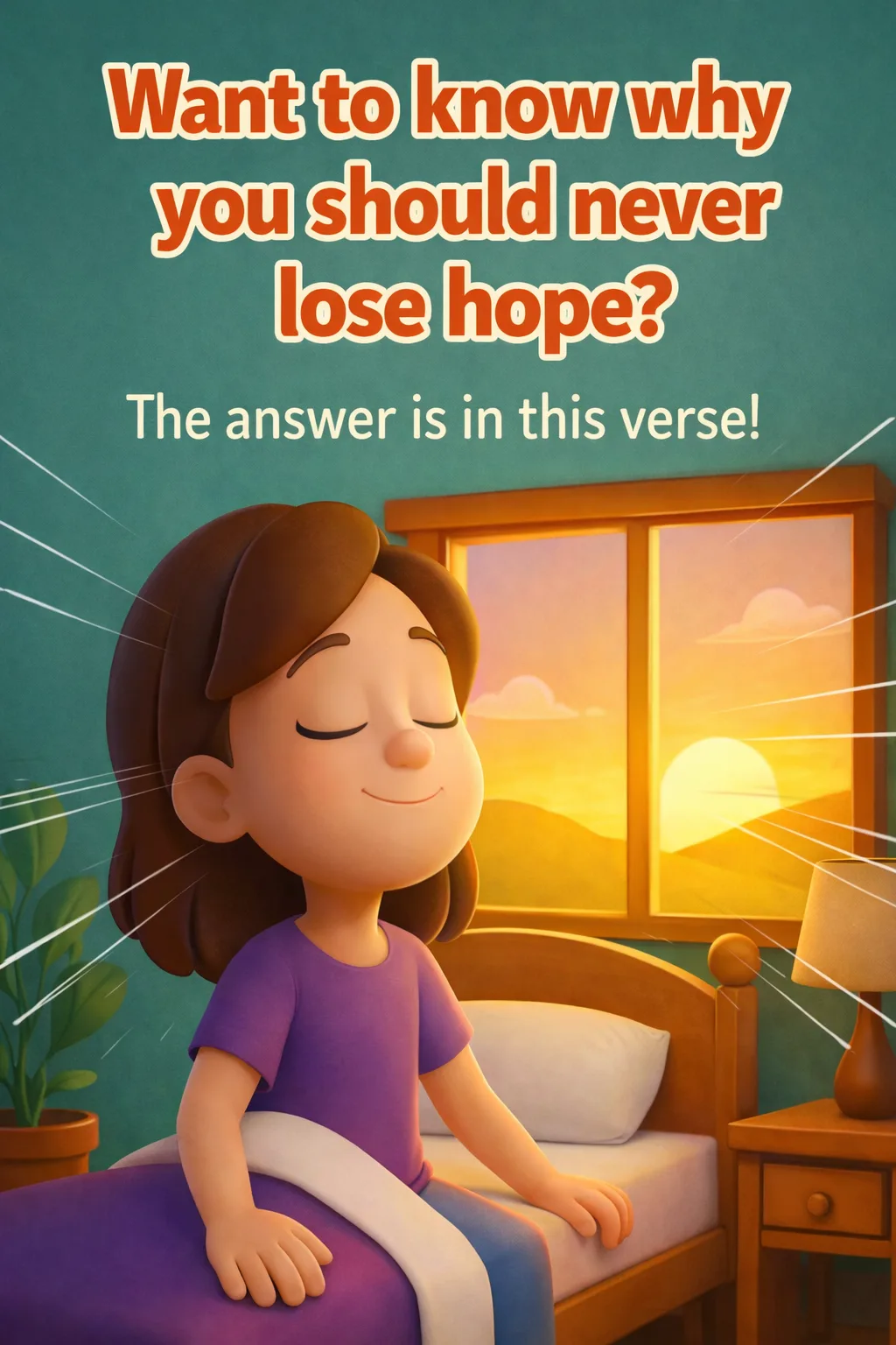 Devotional illustration Do you want to know why you should never lose hope?