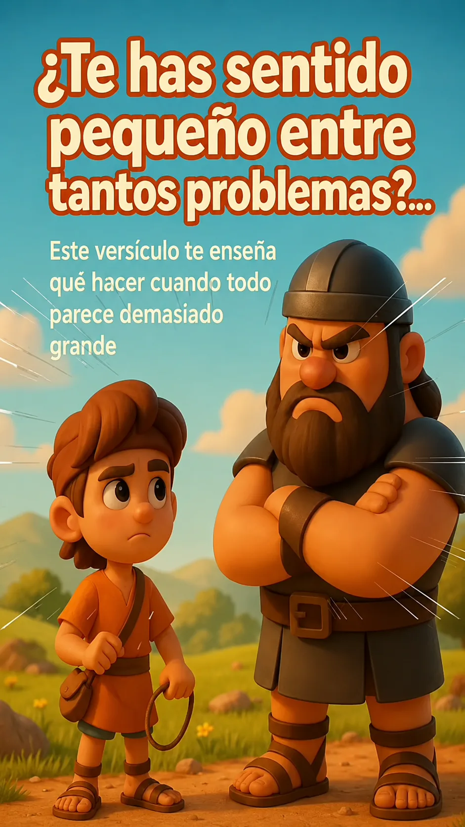 Portada de devocional ¿Te has sentido pequeño frente a tus problemas? 😔