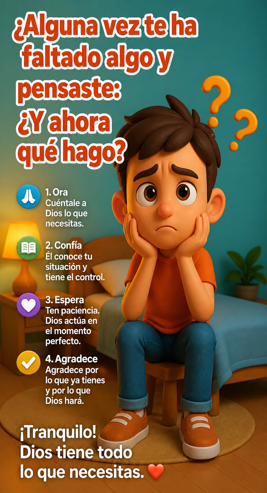 Portada de devocional Alguna vez te ha faltado algo y pensaste: ¿y ahora qué hago?