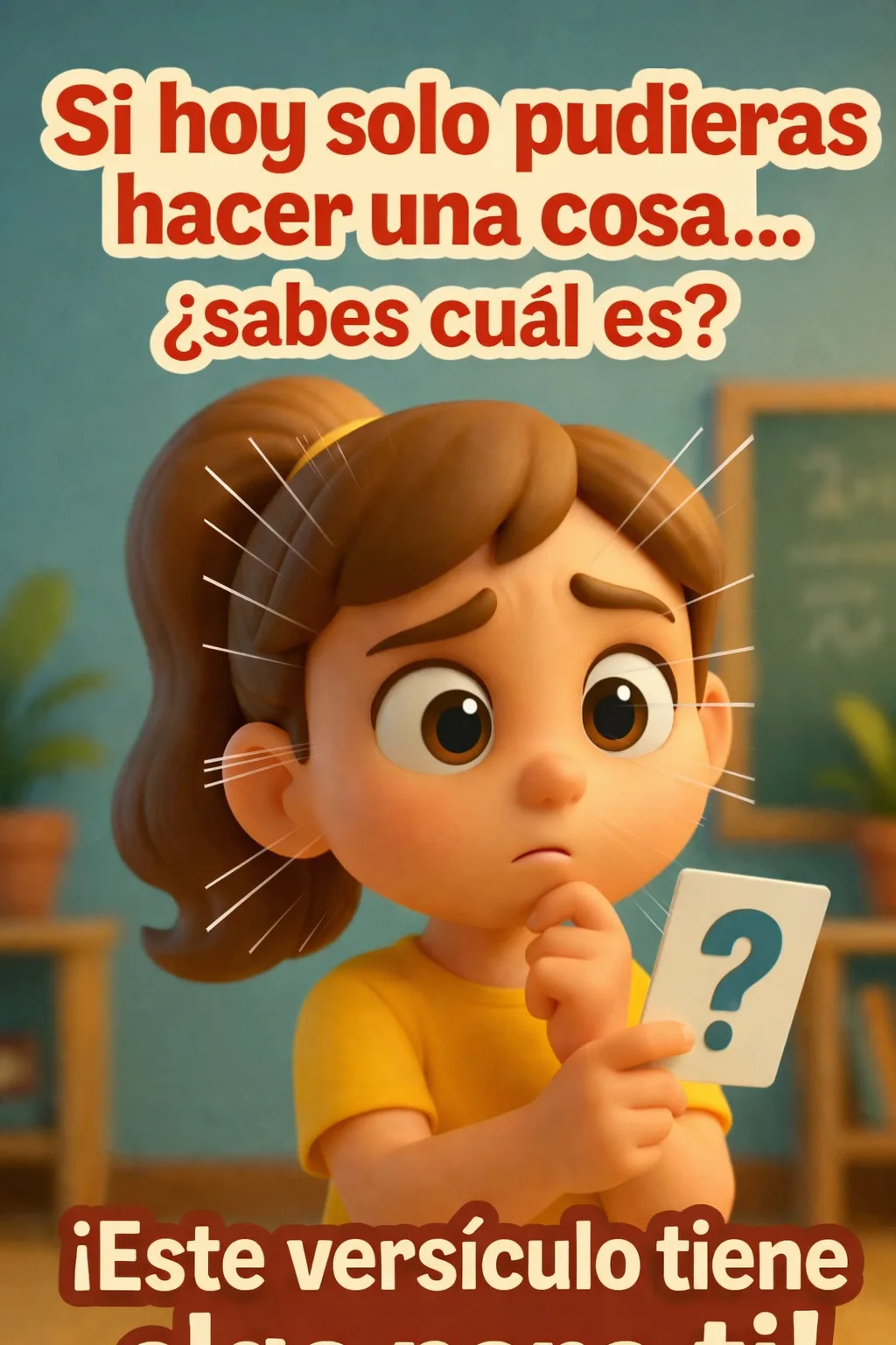 Ilustración del devocional Si hoy solo pudieras hacer una cosa… ¿cuál sería?