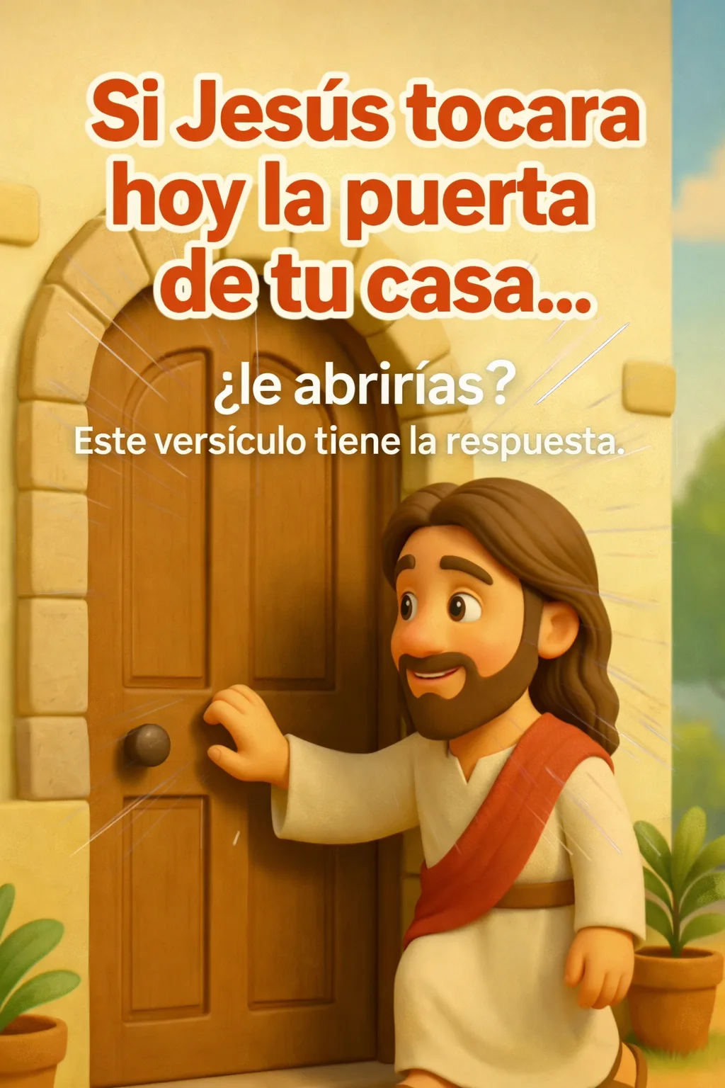 Ilustración del devocional Si Jesús tocara hoy tu puerta de tu casa... ¿le abririas?