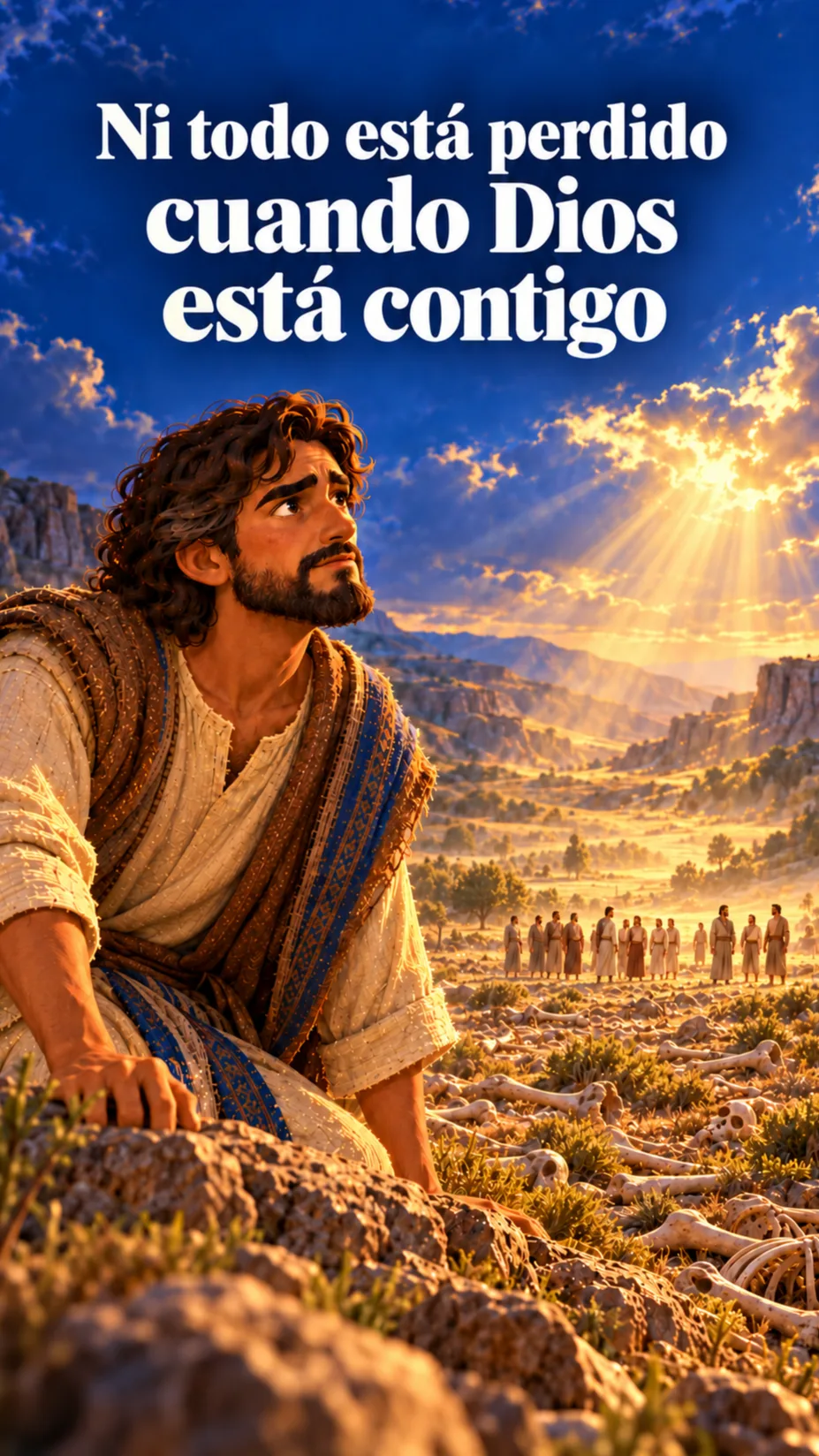 Portada de personaje bíblico Ni todo está perdido cuando Dios está contigo