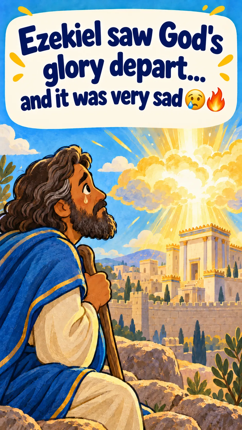 Cover image for biblical character Ezekiel saw the glory of God depart... and it was very sad😢🔥