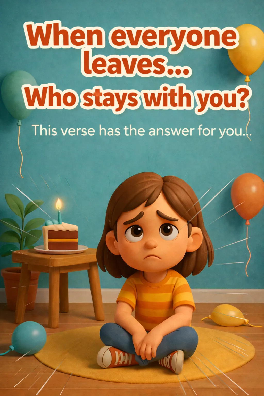 Devotional illustration When everyone leaves... Who stays with you?