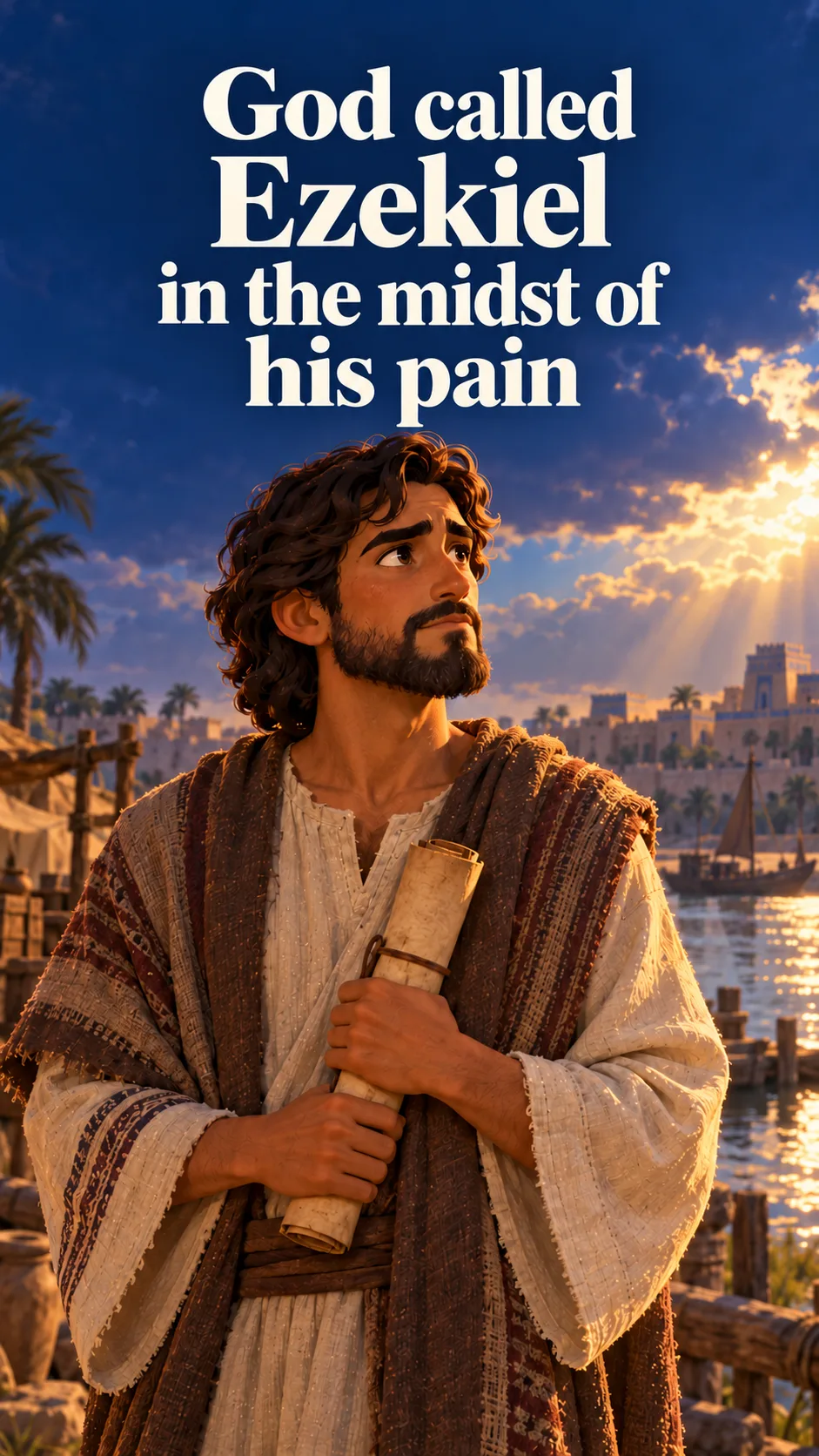 Cover image for biblical character Ezekiel in the Bible: God Called Him in the Midst of Exile