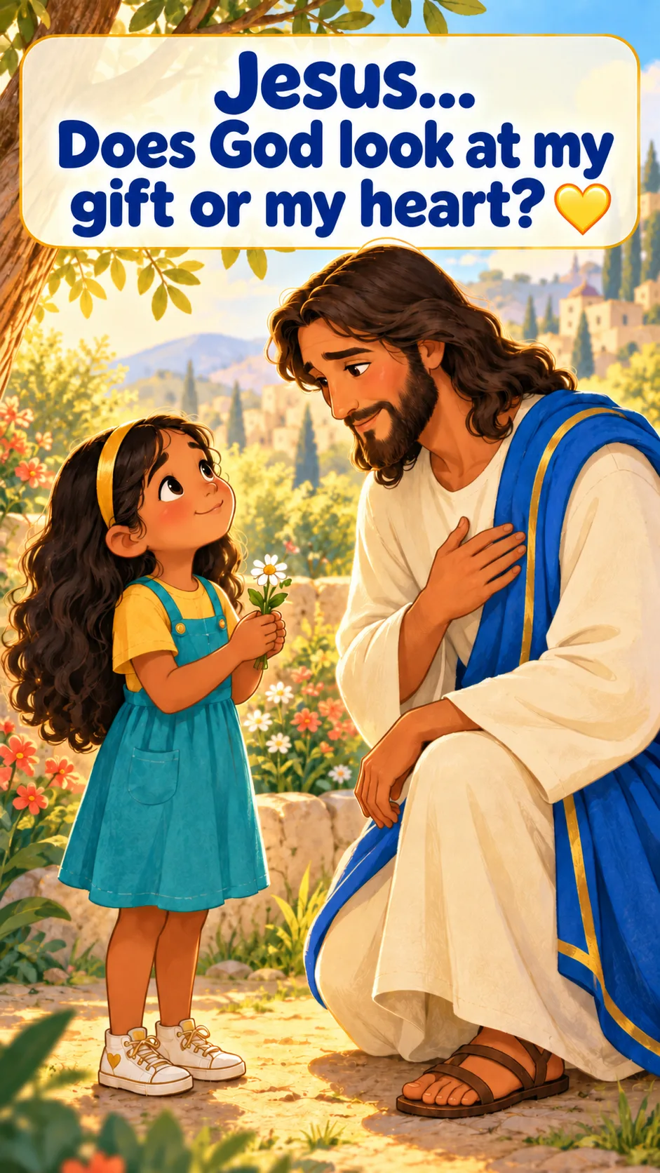Cover image for question for Jesus Jesus... Does God look at my gift or my heart? 💛