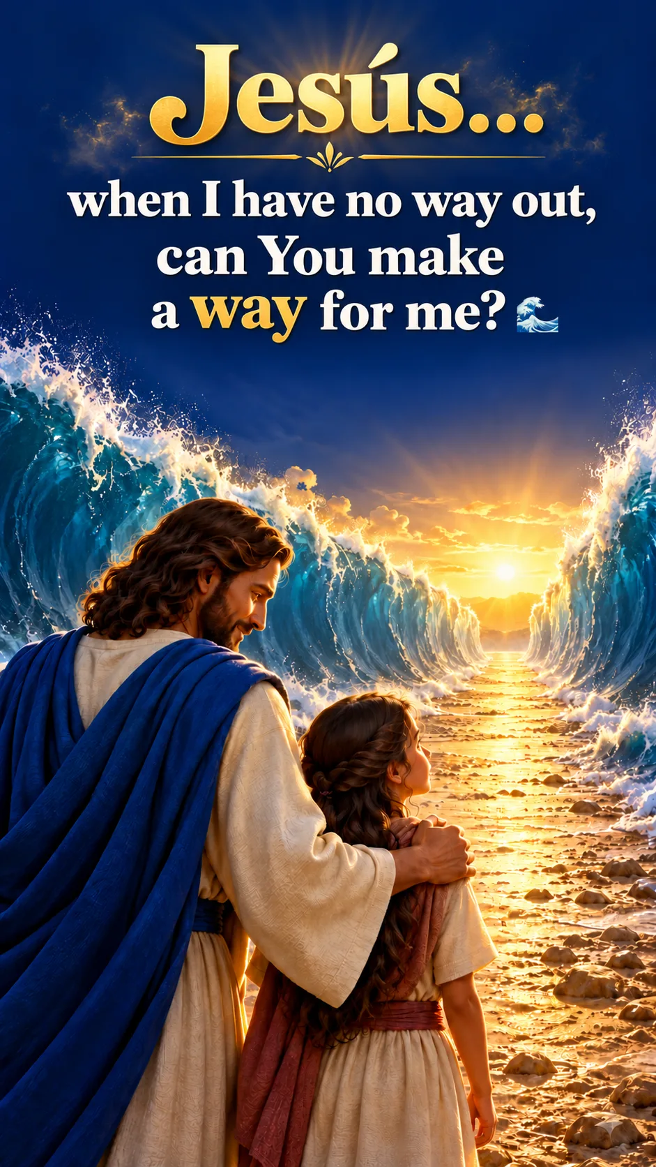 Cover image for question for Jesus Jesus... when I have no way out, can You open a path for me? 🌊